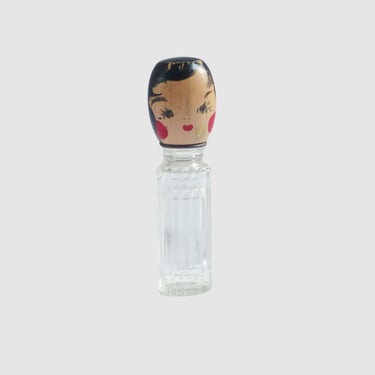Figural Doll Perfume Bottle, Art Deco Mini Bottle, Advertising Packaging 