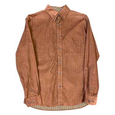 (M) Vintage Brown Corduroy Kansai Jeans Flannel 022522 JF