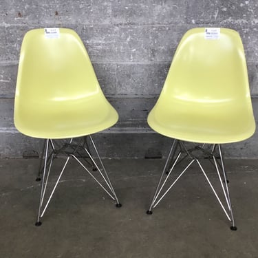 Yellow Bucket Seat Chair Pair (Seattle)