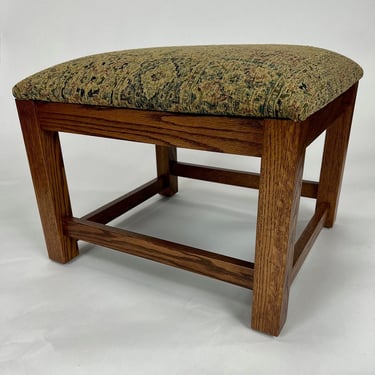 Mission Arts & Crafts Stickley style Fabric Footstool Ottoman Hassock New 