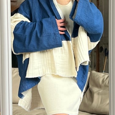 Atelier Delphine Kimono Jacket Five Layer Gauze / Available in Denim Kinari