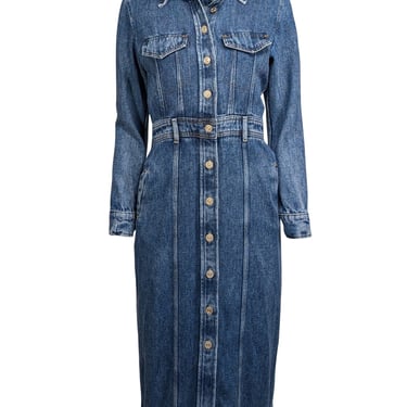 7 For All Mankind - Blue Denim Chambray Dress Sz XS