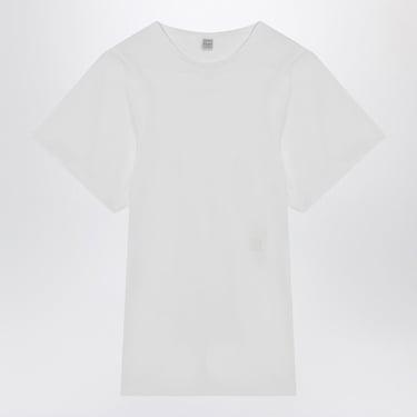 Toteme White T-Shirt In Organic Cotton Women