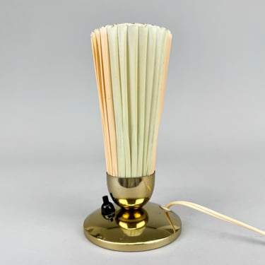 Mid-Century Brass Table Lamp by Rausendorf Bautzen Germany, 1960's, Labeled 