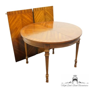 DREXEL HERITAGE Francesca Collection Italian Provincial 80" Round Dining Table w. Bookmatched Top 562-324-37 