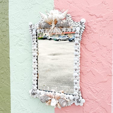 Black and White Shell Chic Mirror
