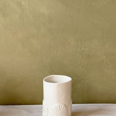 DBO Home + Sentiment Pottery | Short Cylinder Vase - White