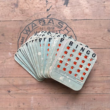 Vintage Lot of 20 1950s Bingo Cards 