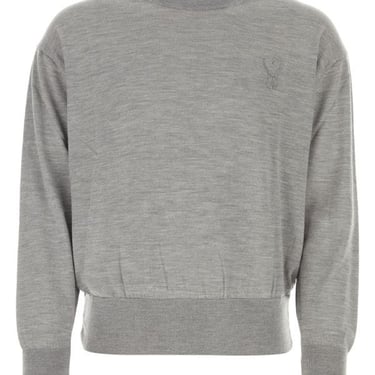 Ami Unisex Grey Wool Sweater