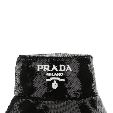 PRADA Black Sequins Bucket Hat