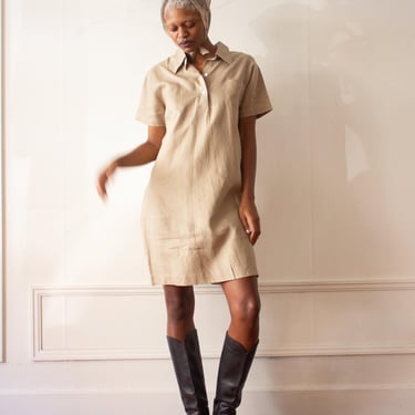 1990s Ascot Chang Khaki Popover Dress 