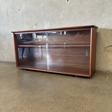 Vintage Solid Walnut Display Case