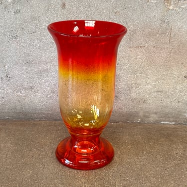 Vintage Viking Umbre Orange Glass Vase