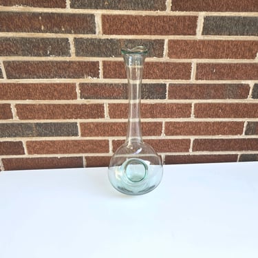 Beautiful Blown Glass Wine Decanter with Ice pocket - Statement Serving Piece- Chilled Wine Serving Vessel 