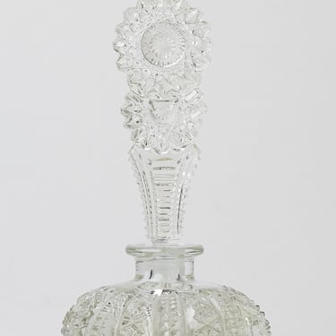 Sunflower Cut Crystal Perfume Bottle with Stopper 