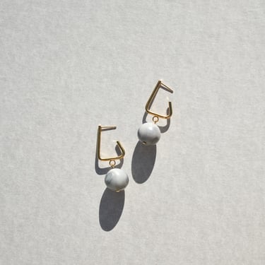 Geo Dangles in Midnight Marble