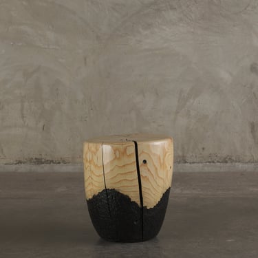 WHITE FIR SIDE TABLE BY DAN POLLOCK (a)