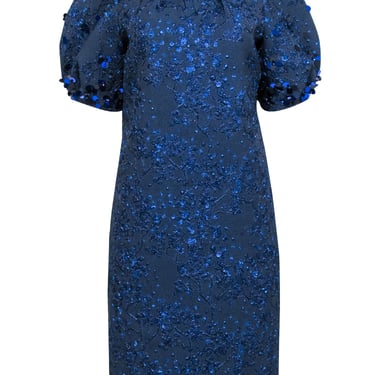 black lace mesh prom dress Black Lace 3D Rosette Mermaid Sheer Long Sleeves Prom Dress main image 1