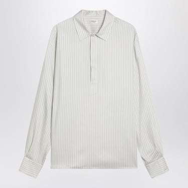 Saint Laurent Striped Shirt In Silk Blend Men