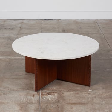 Frank Lloyd Wright Marble Top “Taliesin” Coffee Table for Heritage-Henredon 