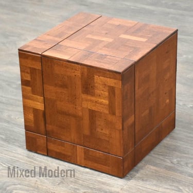 Danish Modern Teak Cube End Table 