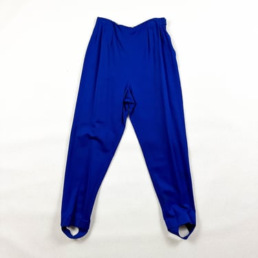 1960s Jack Winter Blue Stirrup Pants / Stretch / Riding Pants / XS / Small / Cobalt / Horse Riding / Equestrian / High Waist / 50s / Trouser 