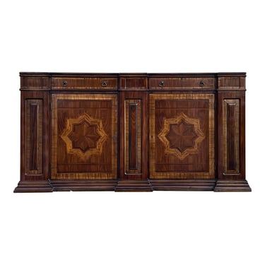 Italian Rosewood and Marquetry Inlay Tall Credenza / Sideboard 