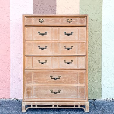 Natural Faux Bamboo Tall Chest