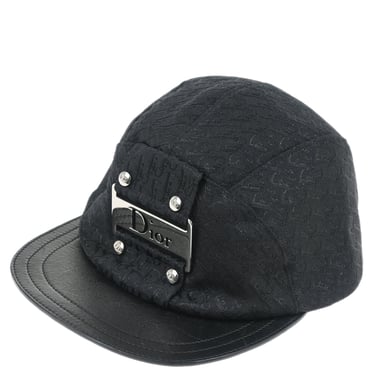 Christian Dior Black Trotter Street Chic Cap Hat #58 Small Good