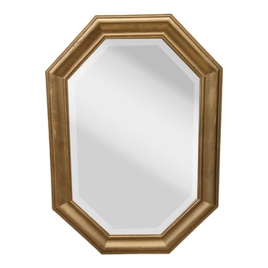 COMING SOON - Vintage Elongated Octagonal Gold Wall Mirror