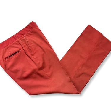 Vintage 1970s CORBIN Nantucket Reds ~ 34.5 x 30.5 ~ Flat Front Pants / Trousers ~ Sailing Cloth ~ 34 35 Waist ~ Ivy / Preppy / Trad ~ GTH 