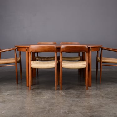 6 Møller Model 75 Dining Chairs Mid Century Danish Modern Teak 