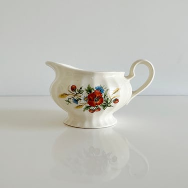 Floral Swirl Creamer by Edwin Knowles USA Vintage 1950s 