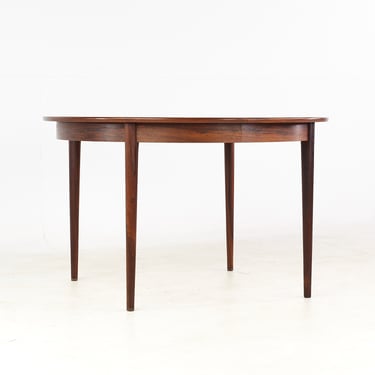 Arne Vodder Style Mid Century Rosewood Expanding Dining Table with 2 Leaves - mcm 