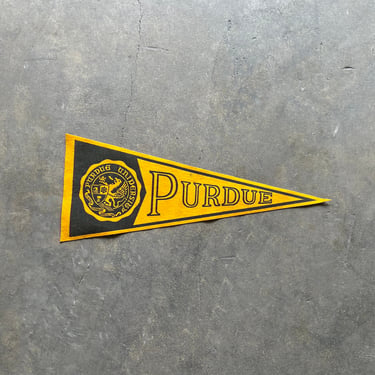 Vintage 1950s Felt Purdue University Pennant Big Ten 