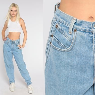 90s Boyfriend Jeans Straight Leg Mom Jeans High Waisted Relaxed Retro Denim Pants Baggy Blue Streetwear Vintage 1990s Zena Tall Small S 28 