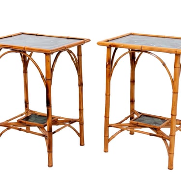 Pair Of Bamboo Tables
