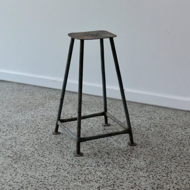 Vintage Industrial Stool // Pedestal Stand 