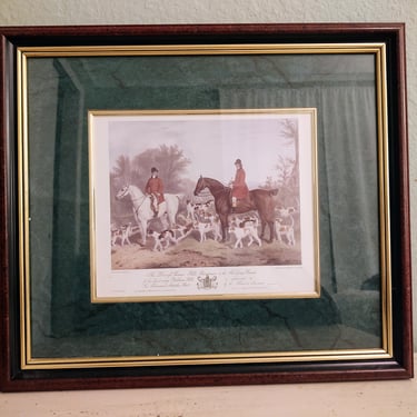 Vintage Framed The Hunt of William Smith, Huntsman to the  Old Surry Hounds 15.5