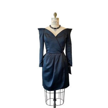 80s Victor Costa Strapless Dress - Lucky Vintage