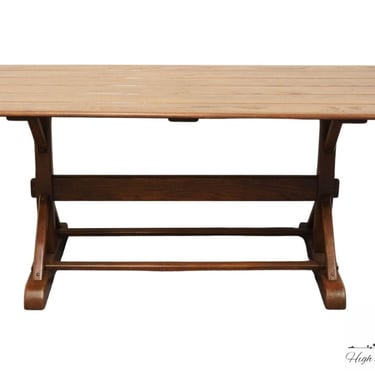Amish-Made OLD HICKORY American Provincial 72" Trestle Dining Table 