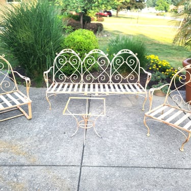 Mid Century Four Piece Patio Set 