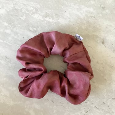 merlot wine maroon silk scrunchie | dyed with brazilwood and iron | plant dyed handmade scrunchie 