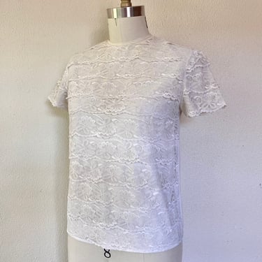 1960s Cream lace blouse 