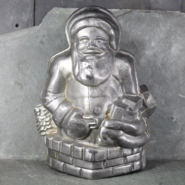 Vintage Heavy Cast Aluminum Santa Clause Cake Pan | Christmas Cake Mold | Vintage Christmas | Bixley Shop 