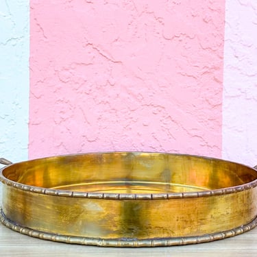 Faux Bamboo Brass Tray