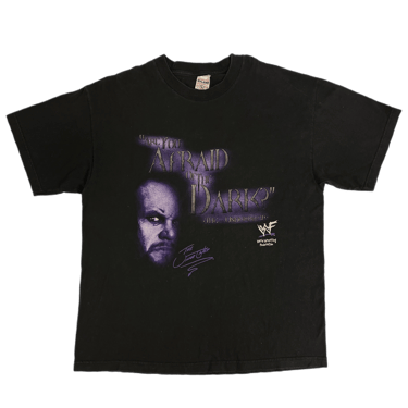 Vintage The Undertaker "Are You Afraid Of The Dark" WWF T-Shirt