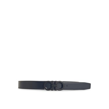 Salvatore Ferragamo Blue Leather Belt Men