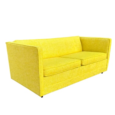 Vintage Mod Sofa Bright Yellow Mid Century Modern Spaceage 