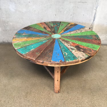 Reclaimed Teak From Fishing Boats Round Table
